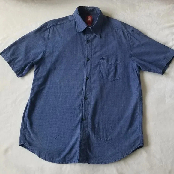 Guess Jeans Mens Blue Inner & Front Pocket L shirt - Picture 1 of 8